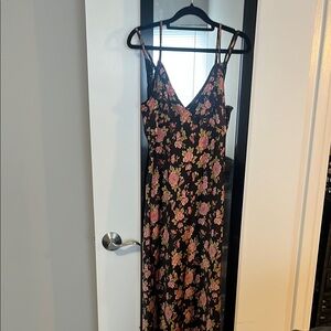 Zara Floral Black Maxi Dress